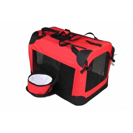 Pet Life H3RDXL Red Deluxe 360 Crate With Removable Bowl - XL